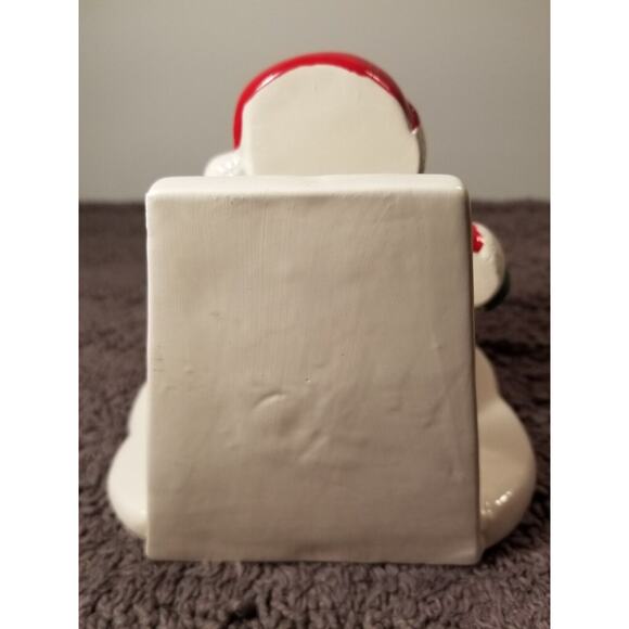 HandPainted Earthenware Santa & Snowman Napkin Holder&Salt And‎ Pepper Set - Picture 5 of 10